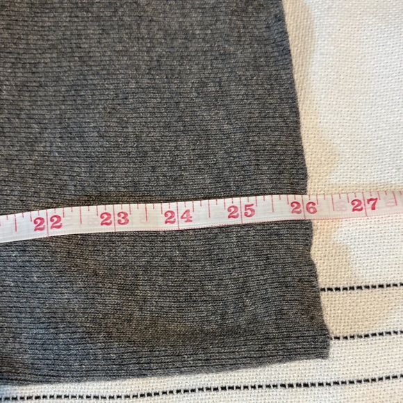 Cashmere Blend Ruffle Henley Sweater Grey Soft Feminine Knit top - Picture 6 of 6